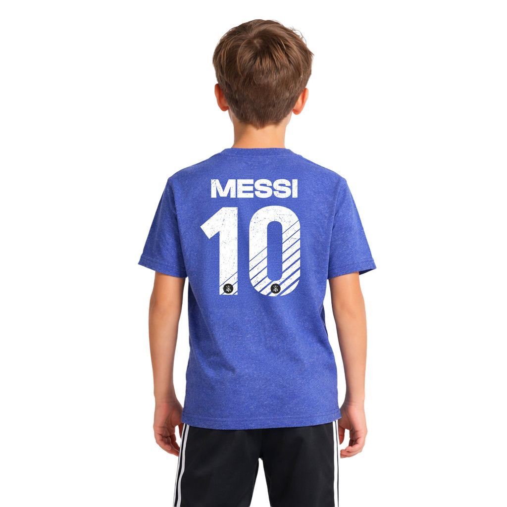Messi Blue T-Shirt Front Back