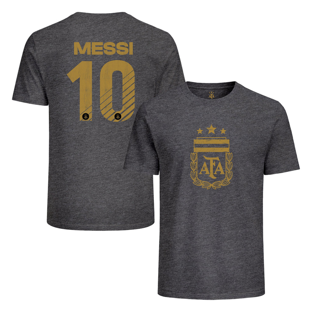 Messi Grey T-Shirt Front