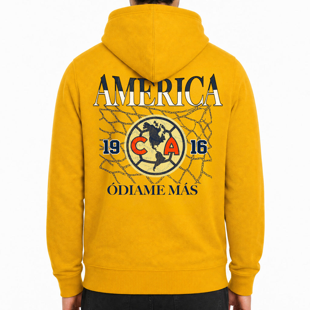 Club America Hoodie Model Back Image