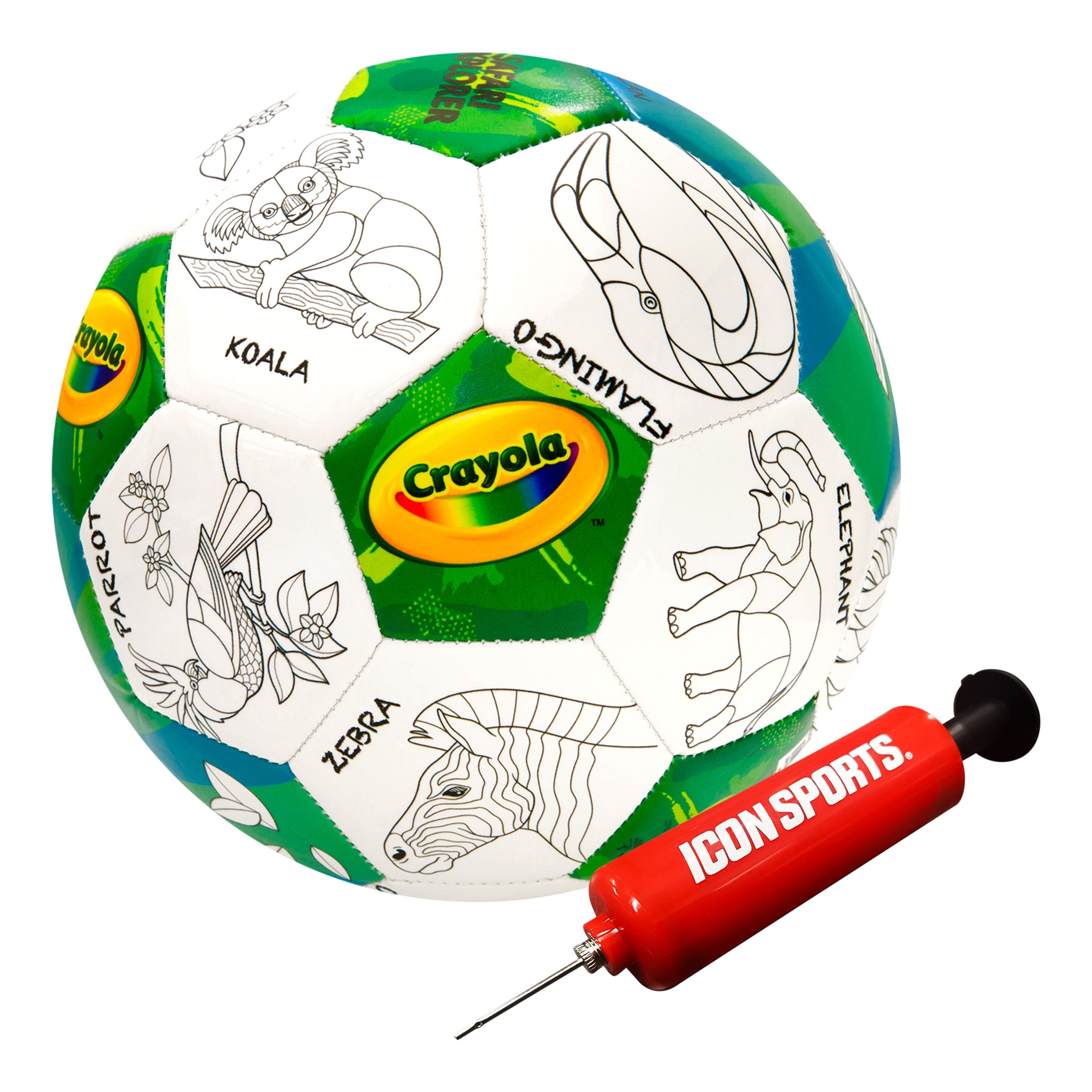 Crayola Soccer Ball CRAY302BL  - Tropical Animals