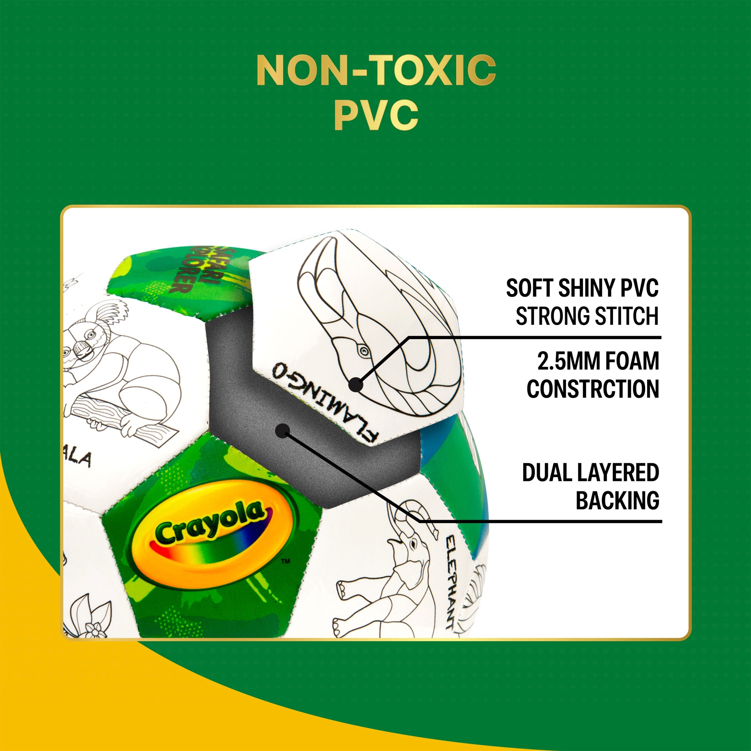 Crayola Soccer Ball CRAY302BL  - Tropical Animals