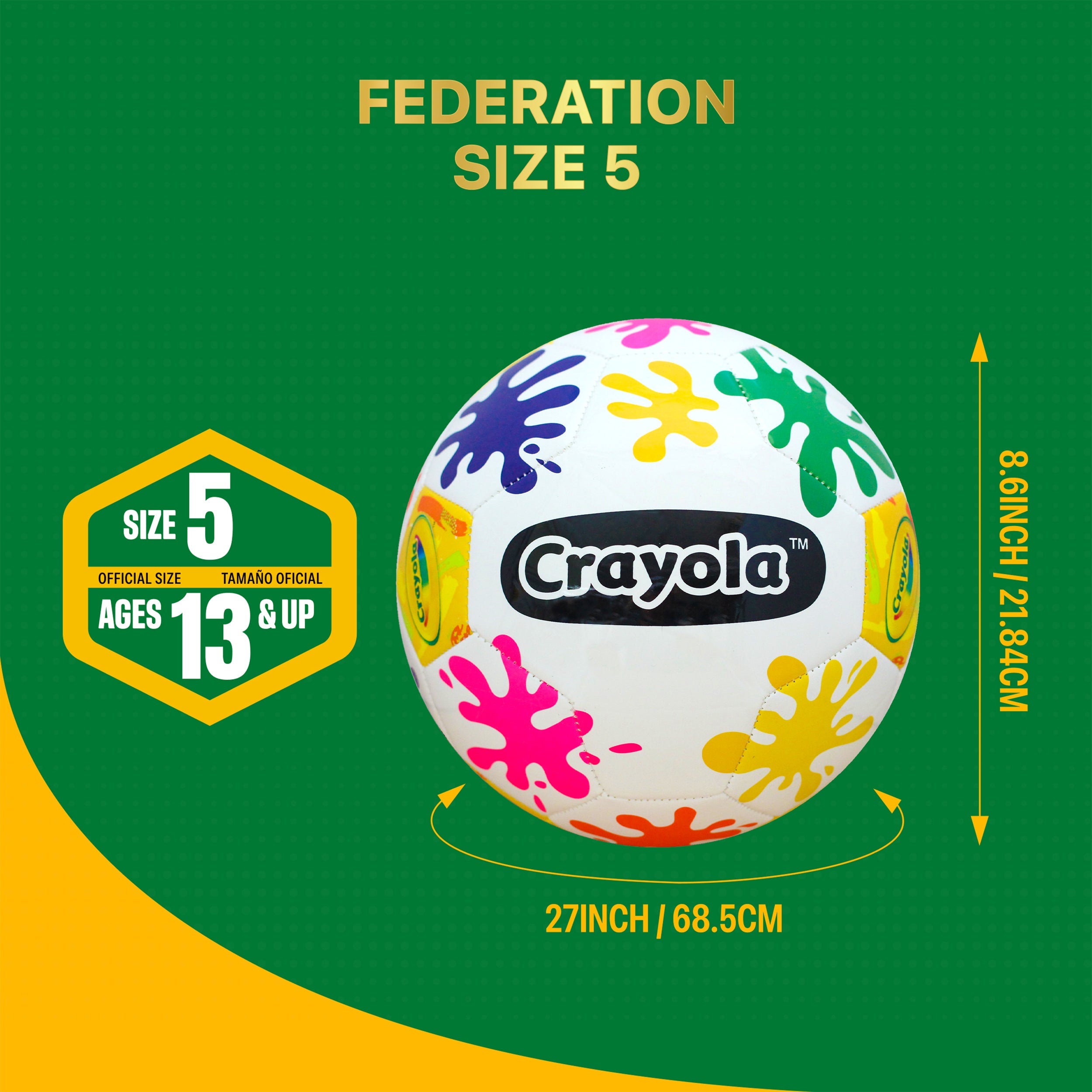 Crayola Soccer Ball CRAY400BL  - Ink Splash