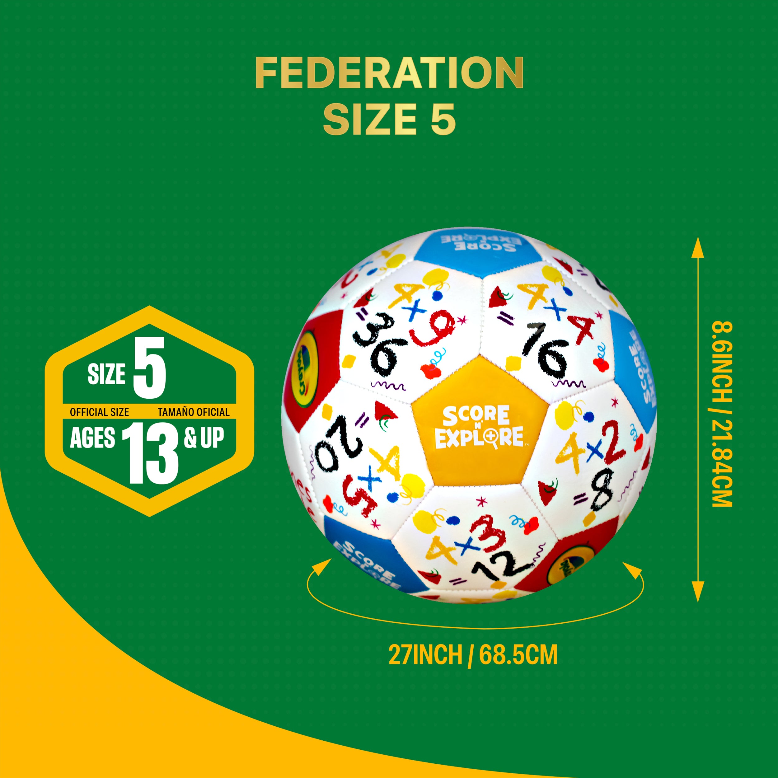 Crayola Soccer Ball CRAY88BL - Multiplication Explorer - Size 5