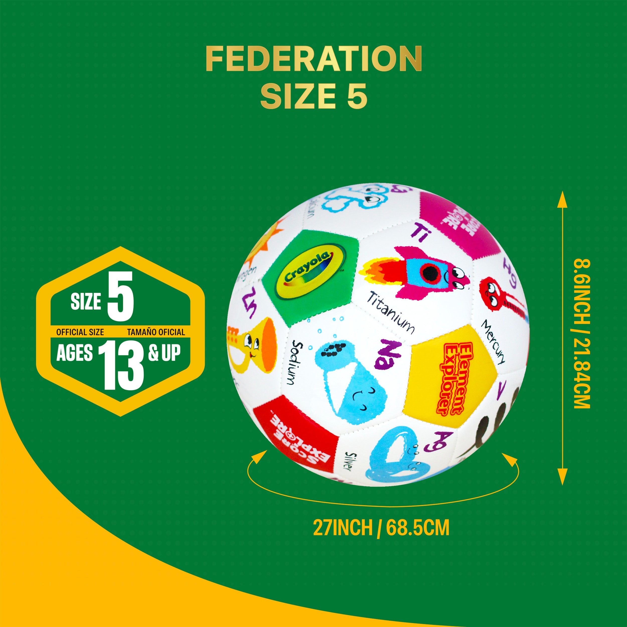 Crayola Soccer Ball CRAY92BL - Element Explorer - Size 5