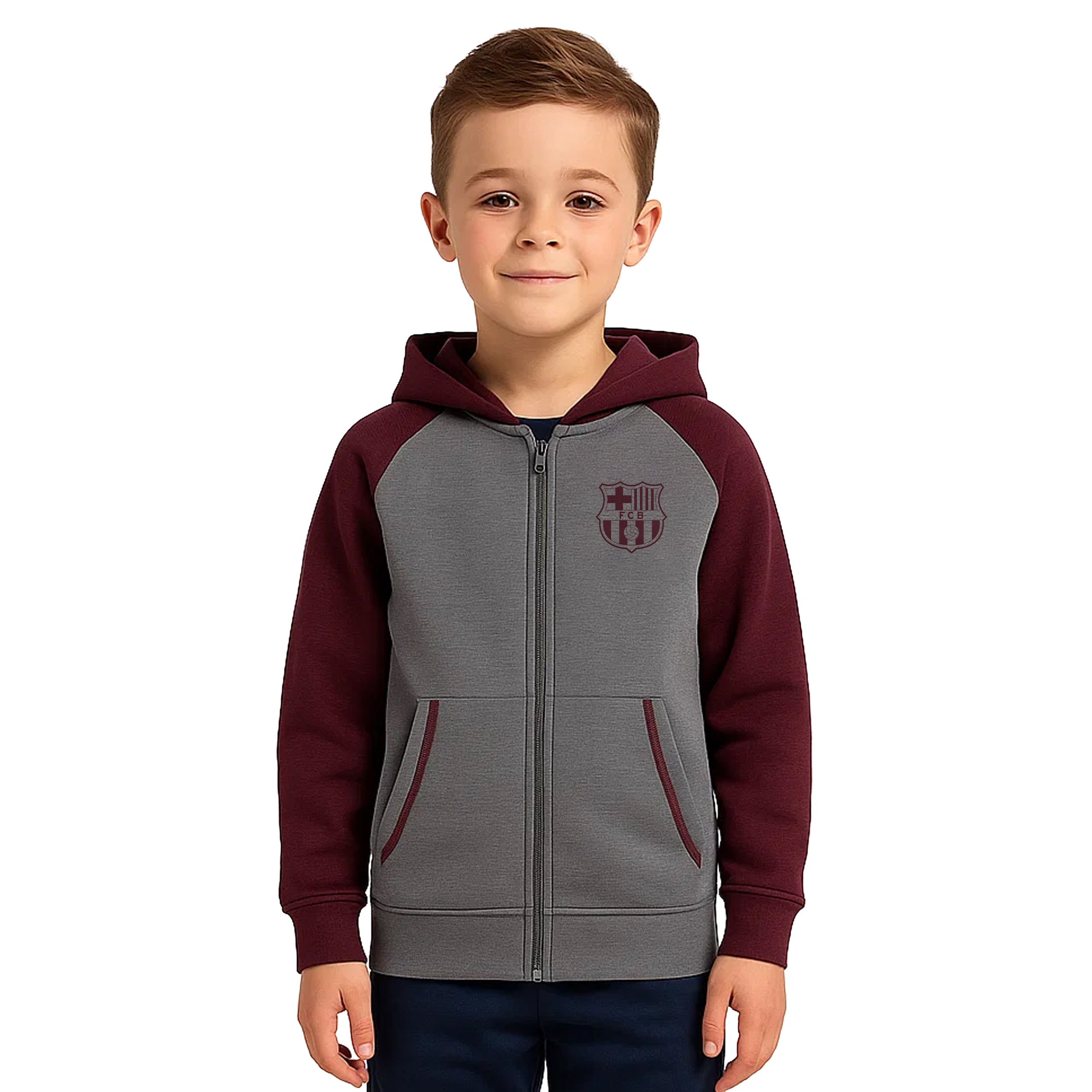 FC Barcelona Zip Up Hoodie - FCB08ZH-2