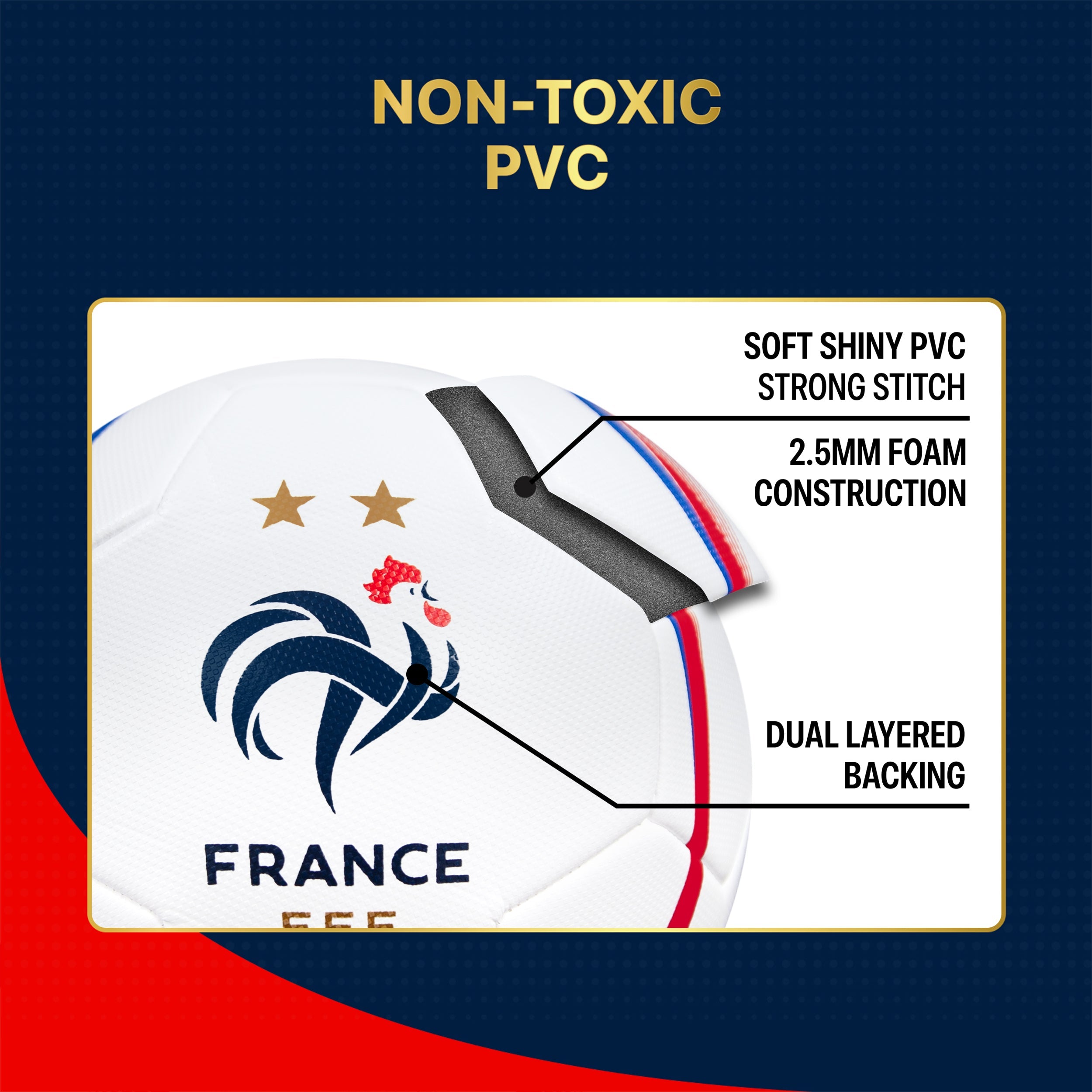 France Soccer Ball - FFF189BL