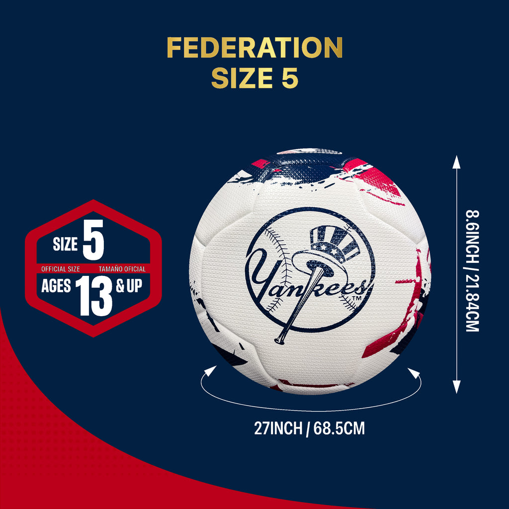 New York Yankees Soccer Ball Dimension Image