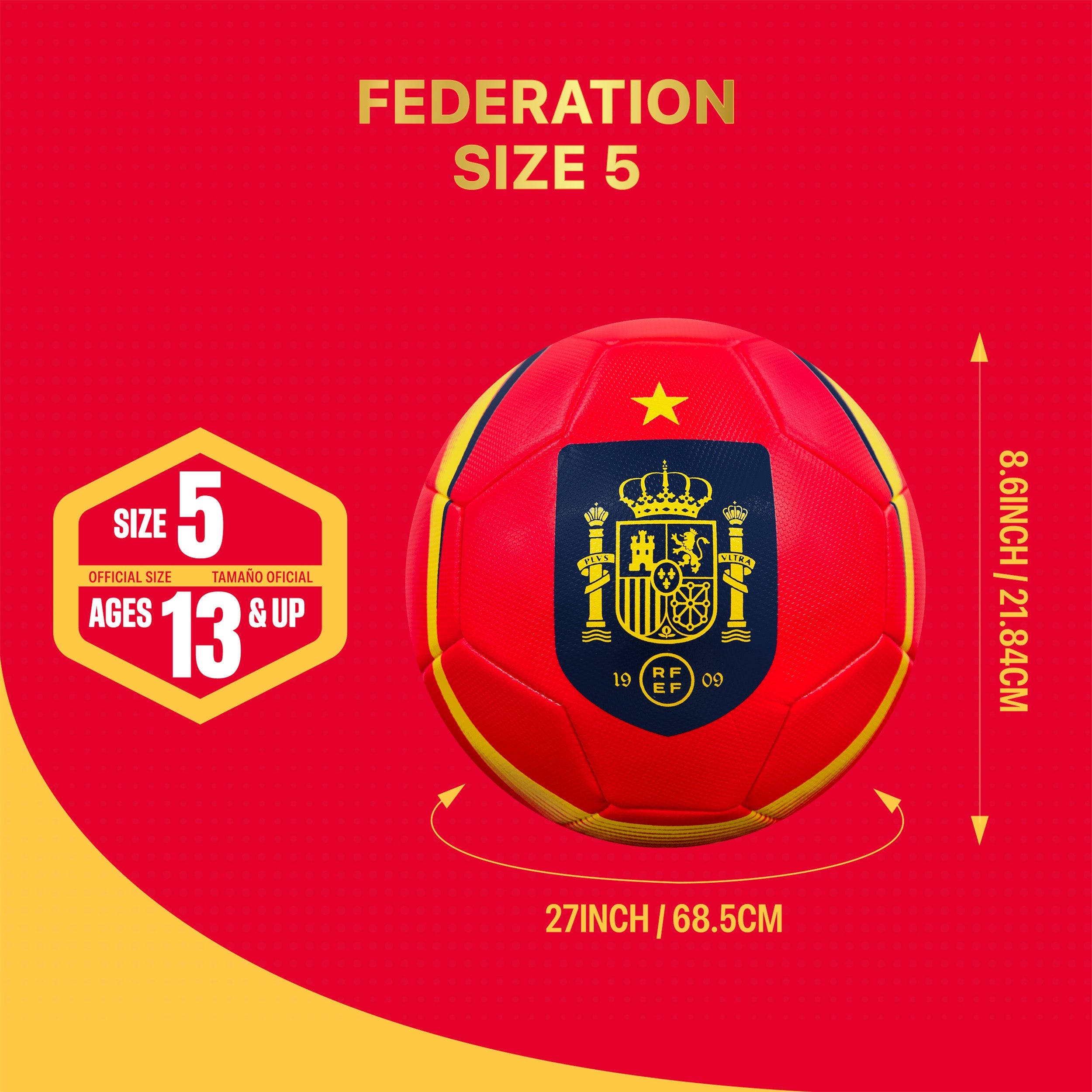 Spain Soccer Ball - RFEF189BL