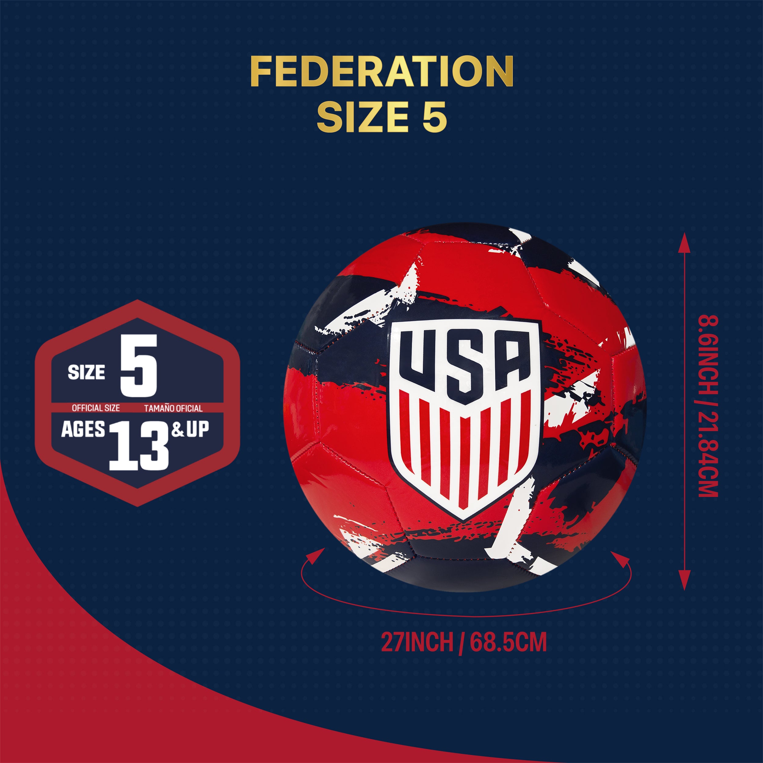 navy soccer ball