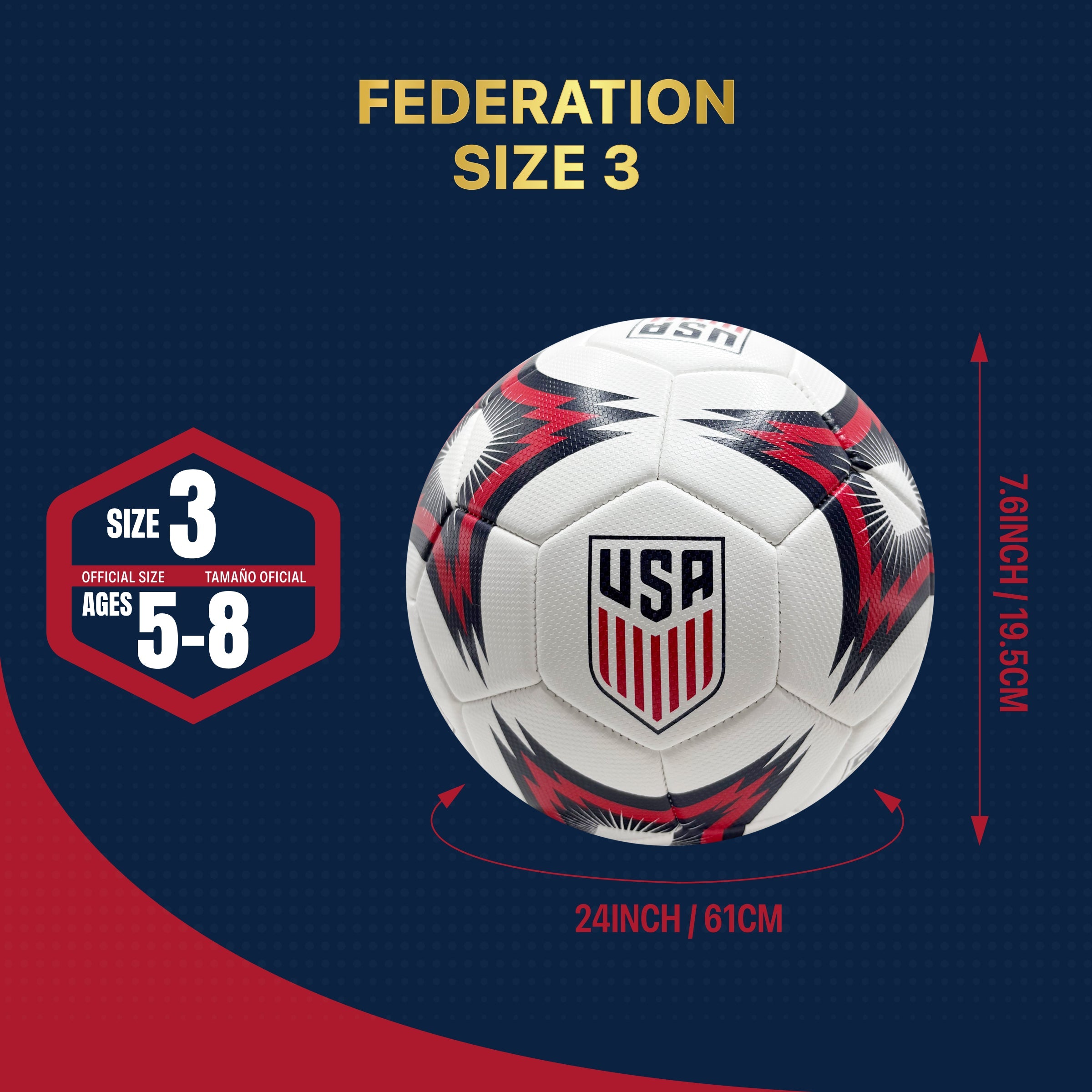US Men's National Team Soccer Ball USSF154BLT-3