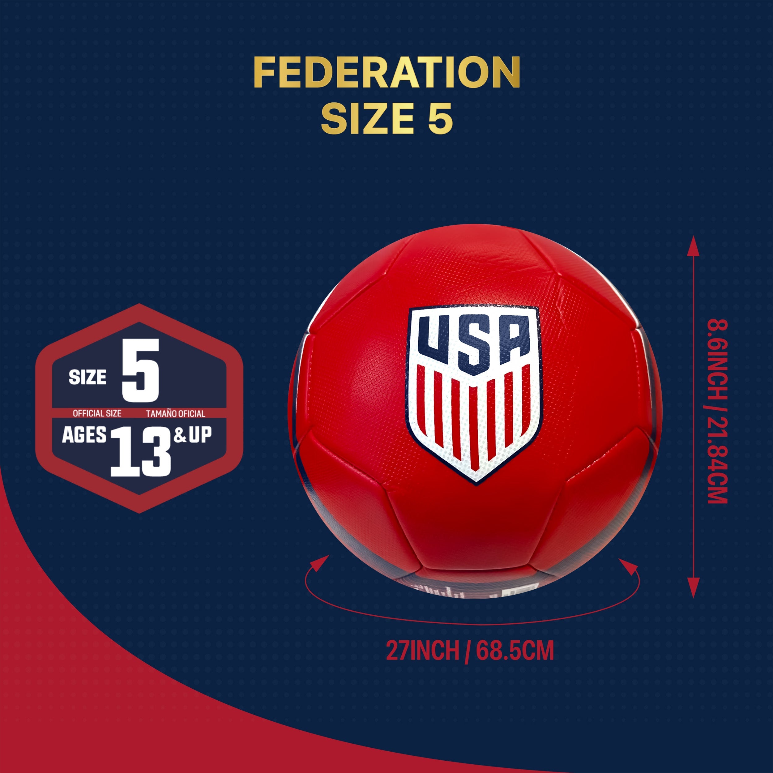 US Men's National Team Soccer Ball - USSF189BL