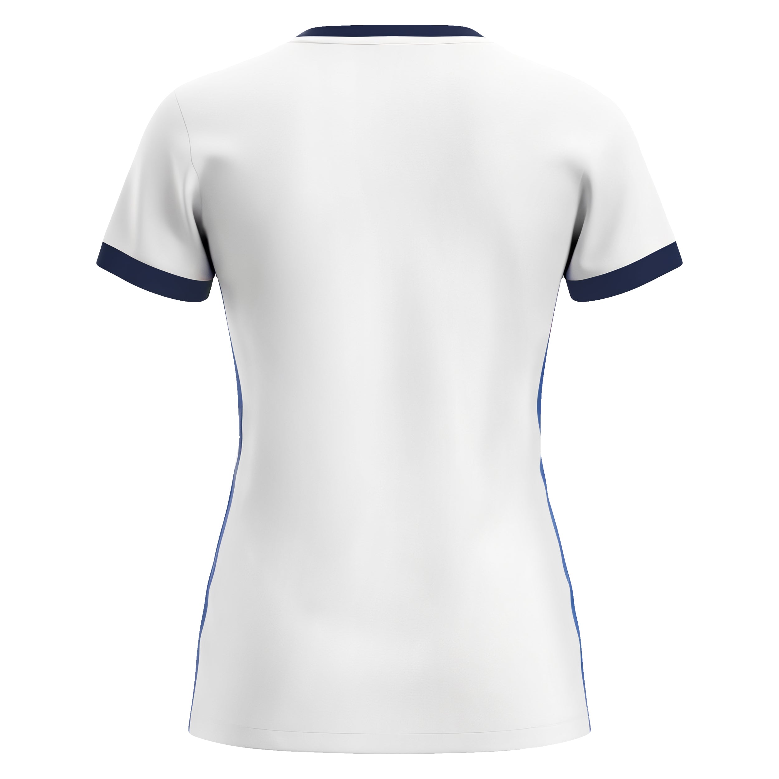white/blue jersey