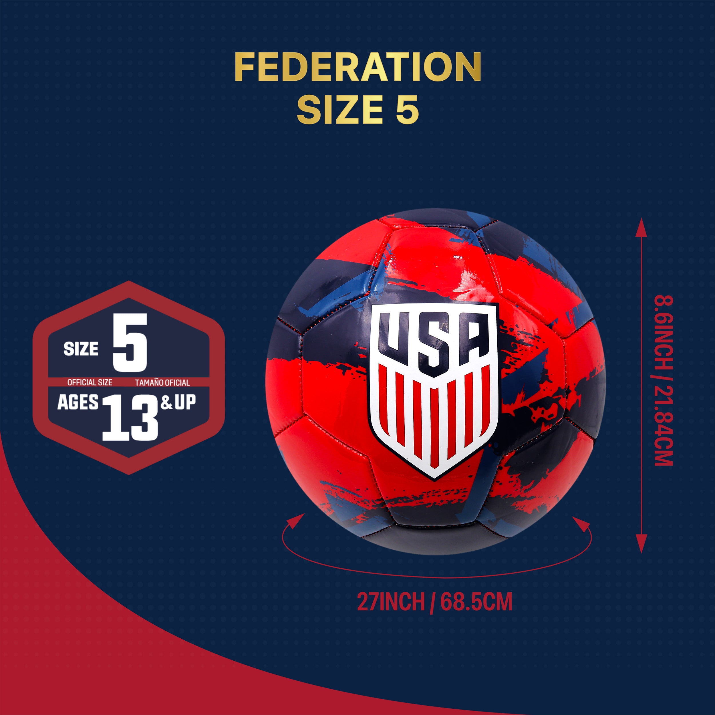 US Men's National Team Soccer Ball - USSF93BL