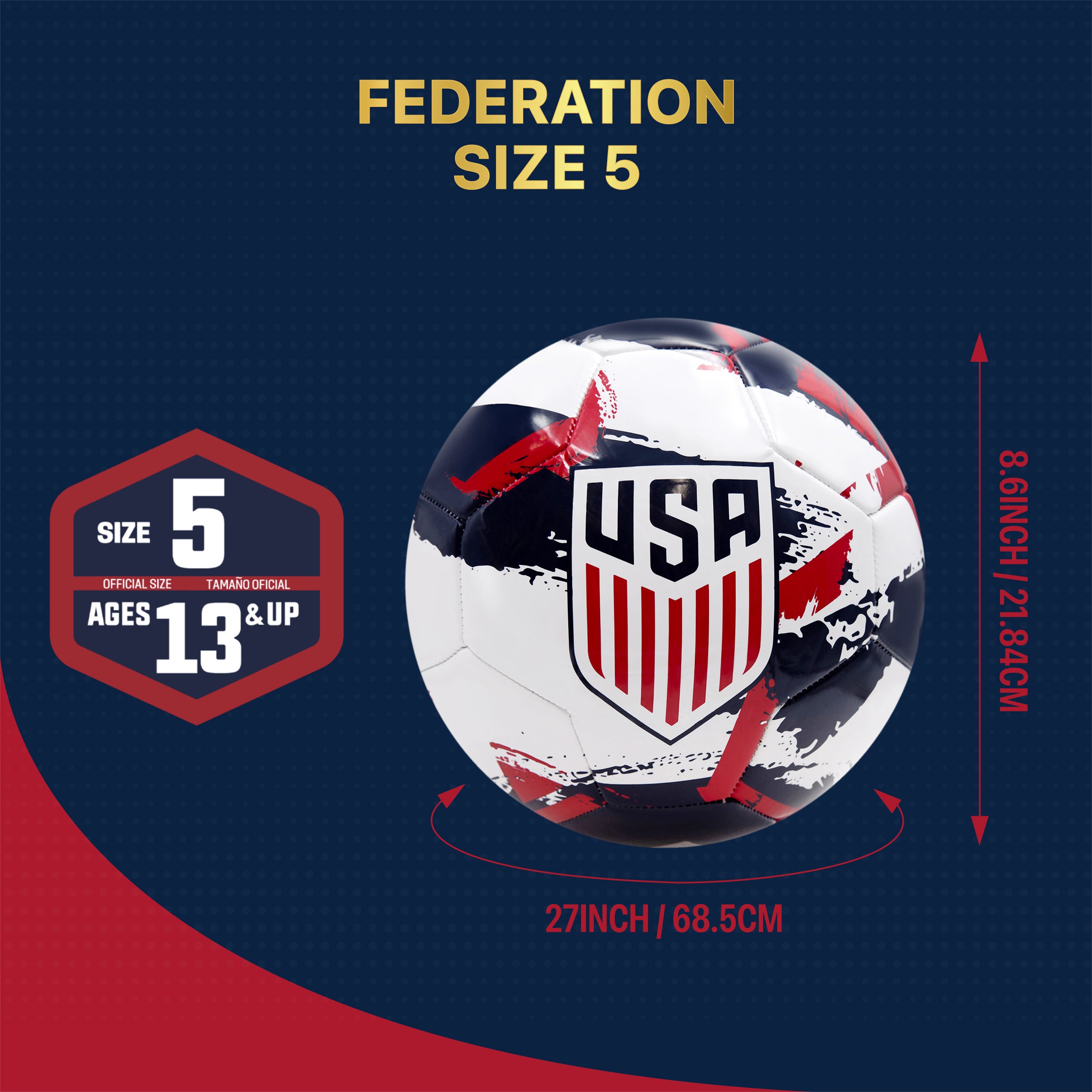 US Men's National Team Soccer Ball - USSF93BL