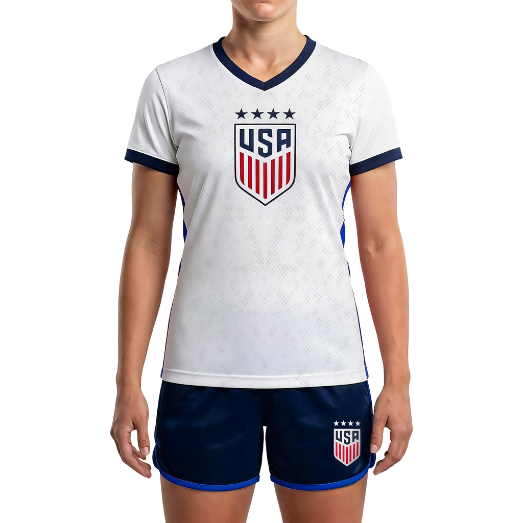 white/blue jersey