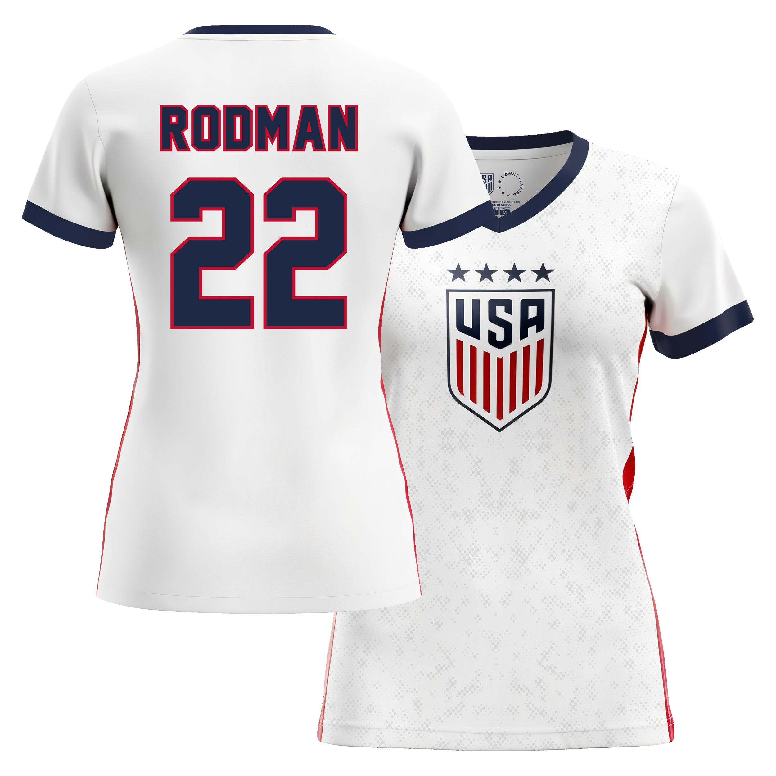 white/red jersey