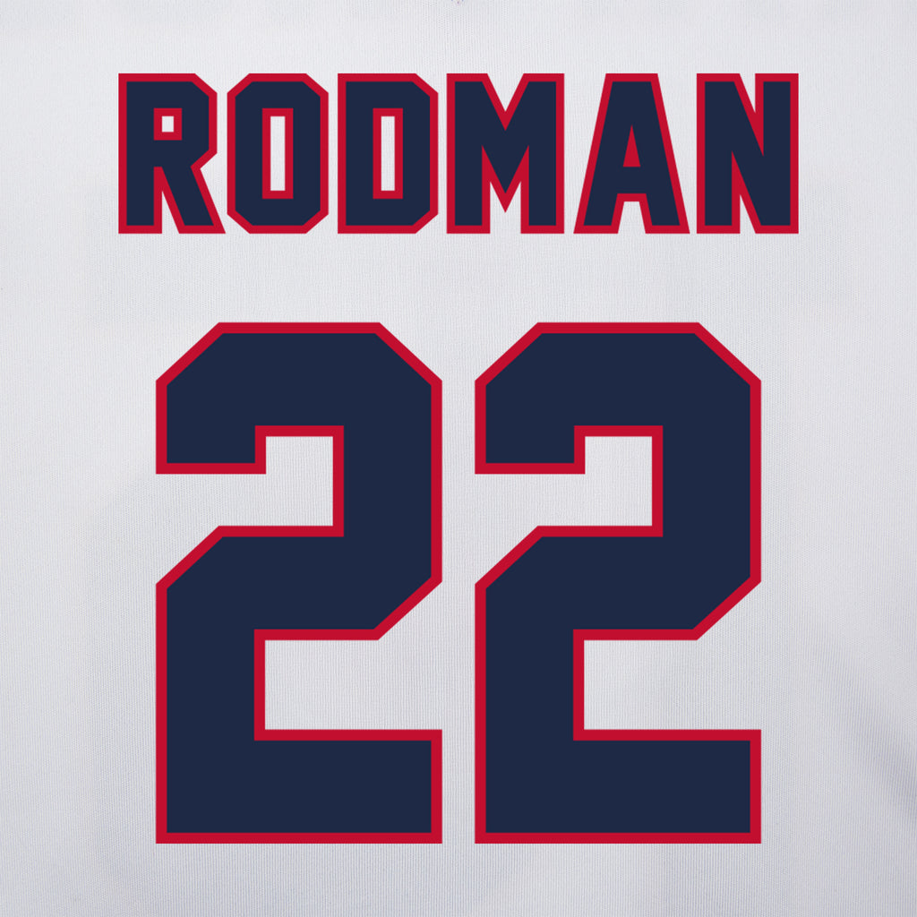 white/red jersey