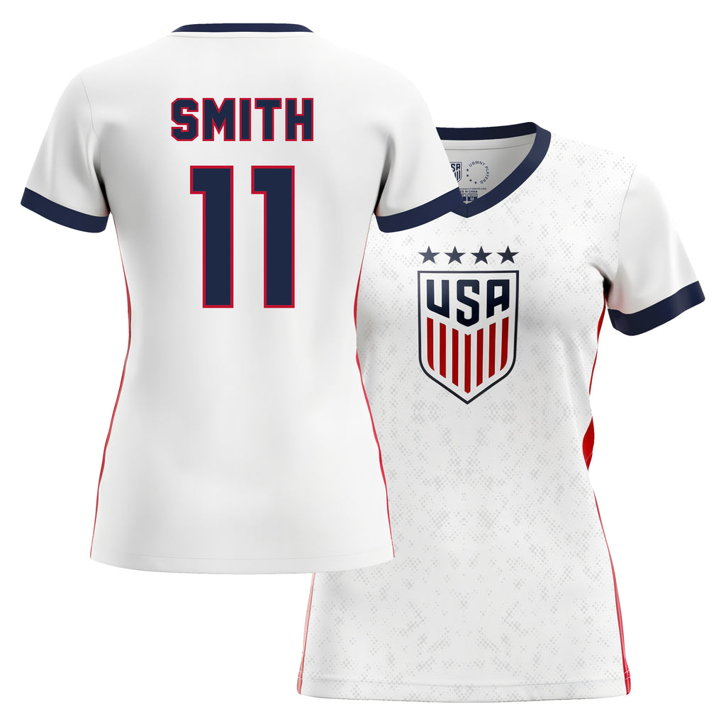 white/red jersey
