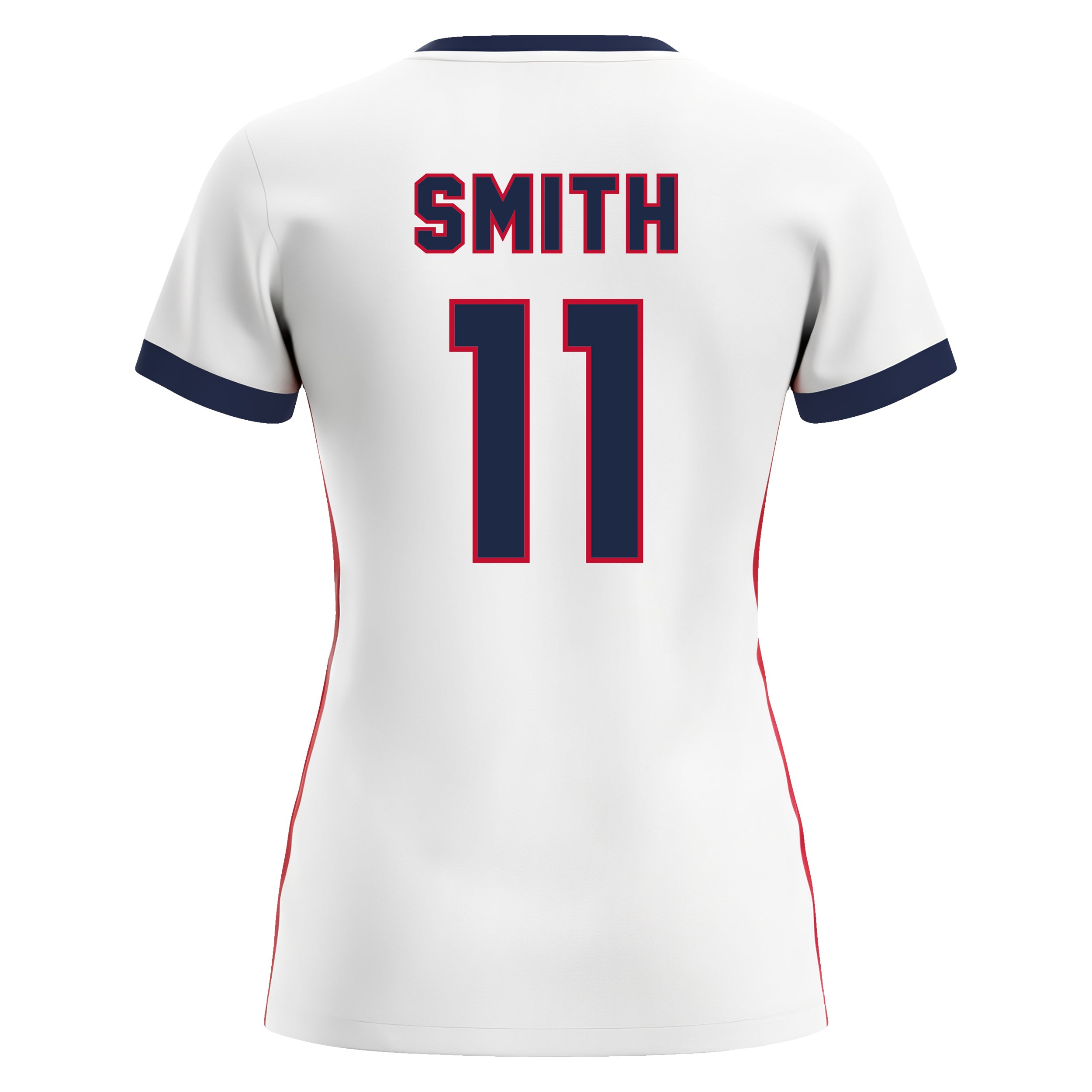 white/red jersey